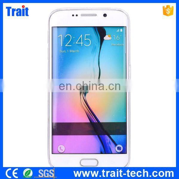 Paypal Accept Crafts Flower Pattern Soft PU Case for Samsung Galaxy S6 Edge G9250