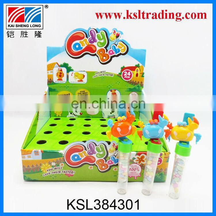 24PCS plastic wind up animal candy toy for children