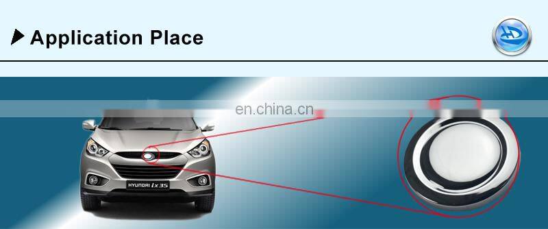 ABS Chromed Round Car Nameplate Badges Emblems, Custom Plastic Car Auto Logo Sticker