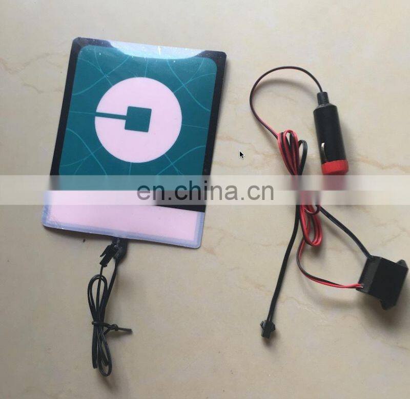 2017 new EL Backlight panel, uber light panel car sticker with 12V inverter for cigarette port