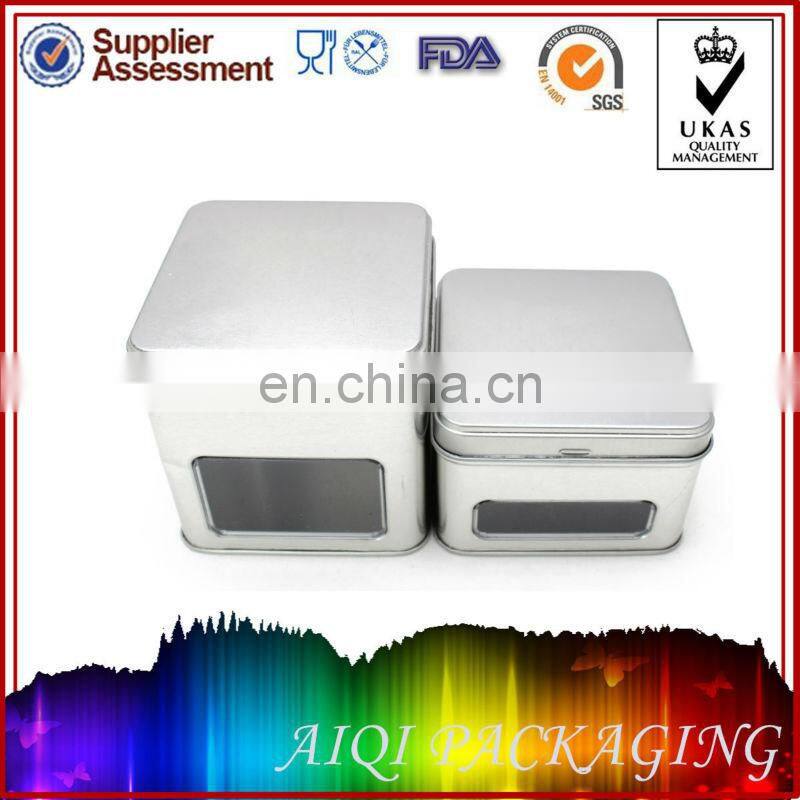 tin boxes with clear lids