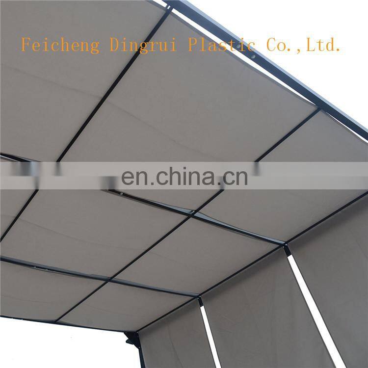 Steel Framed 10' by 10' Gazebo and PVC Coated Sail Finishing Grey Tent