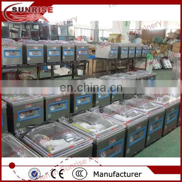 Double chamber stainless steel food vacuum packing machine