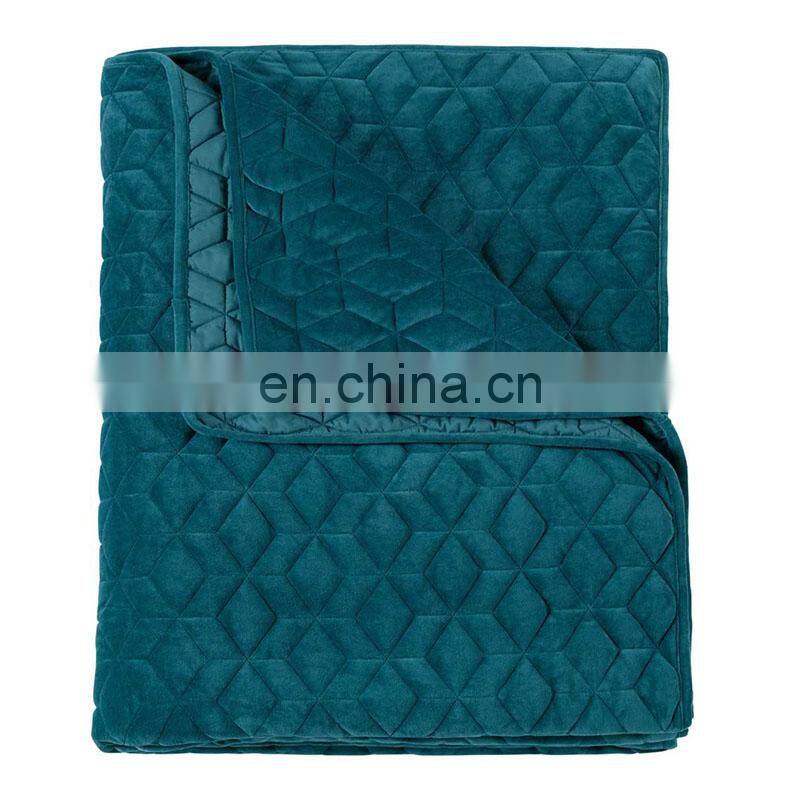 Soft and Cheap Price Polyester crushed velvet bedspread for bedspread quilt
