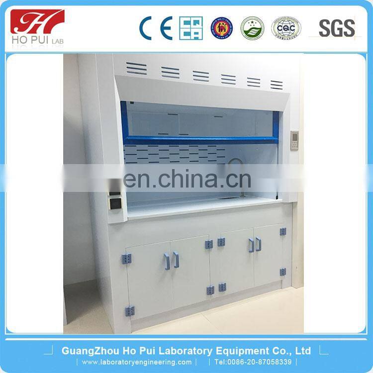 Ho Pui Laboratory Furniture Acid and Alkali Resistant 1800x800x2350mm PP Material Laboratory Fume Hood Price