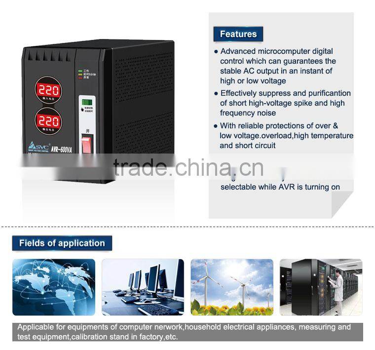 1.5KVA CPU LED Wide Input Range Full Protection with Delay Function AVR Stabilizer