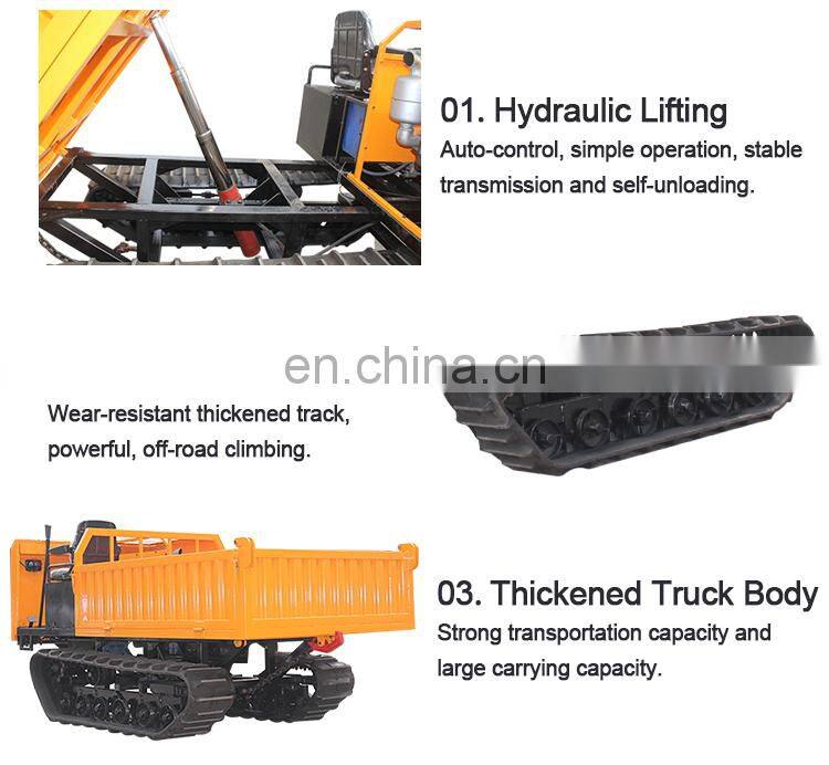 Hot selling garden mini dumper 4x4 rubber track micro dumper truck