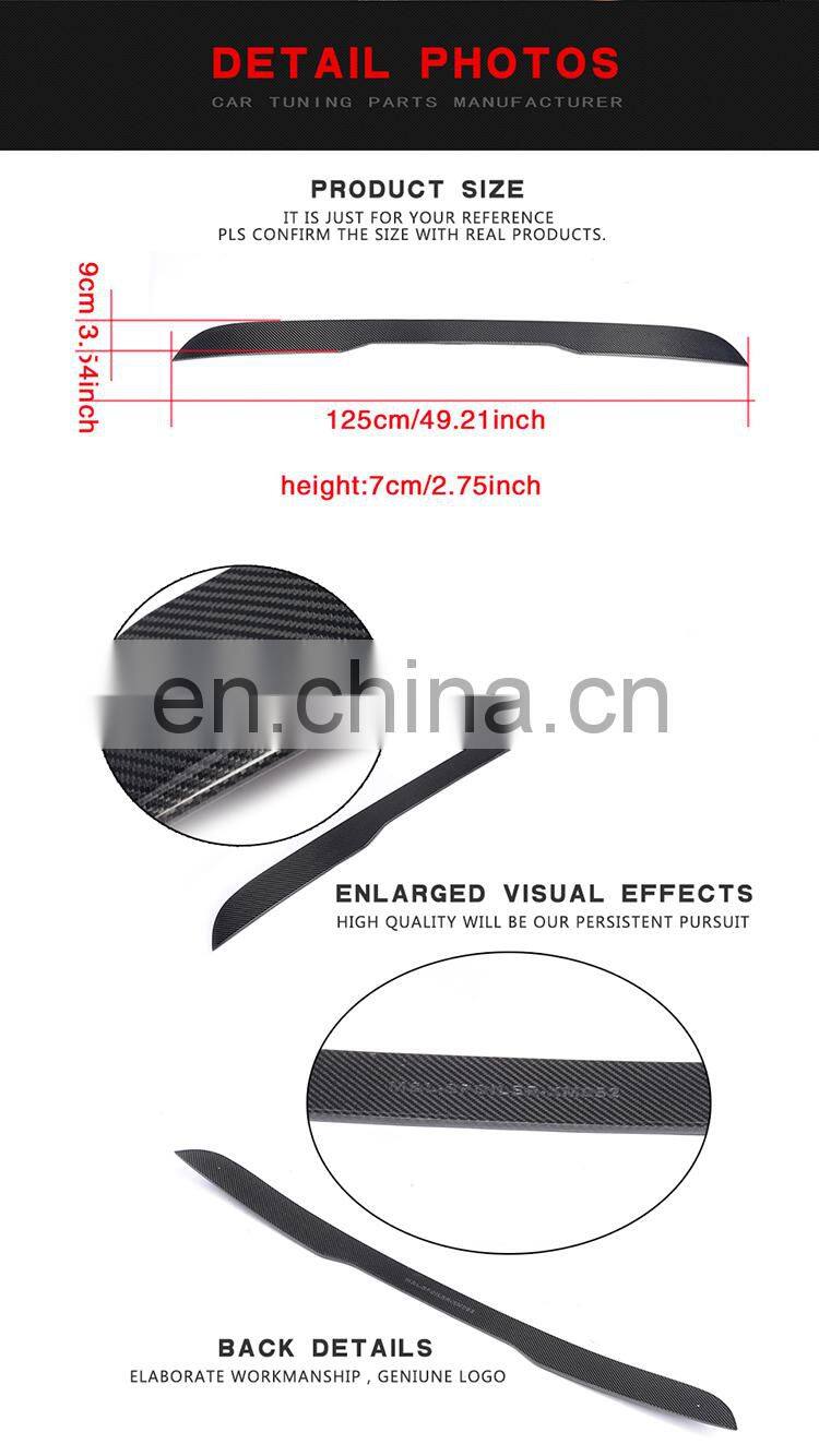 Carbon Fiber car window roof spoiler for Mercedes Benz W222 S400 S65 AMG 14-16 (Fits: W222)