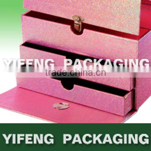 cardboard storage box with drawer