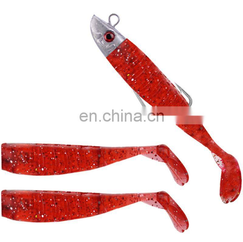 Amazon 8cm 8.5g 3pcs/set Fishing Lure Soft Grubs Plastic Soft Baits Rig Bass Fishing