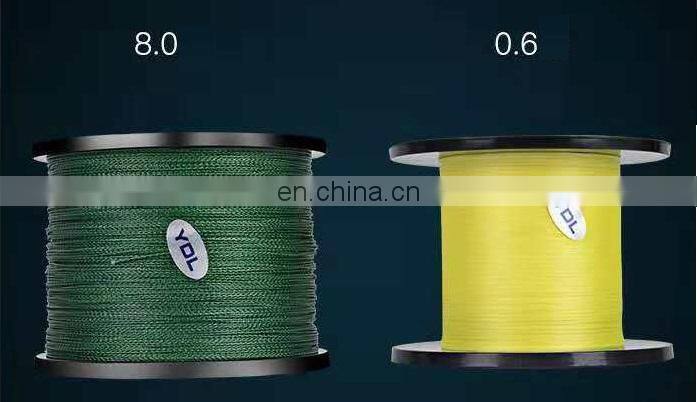 1000m dymanee multicolor PE fishing line 4 strands