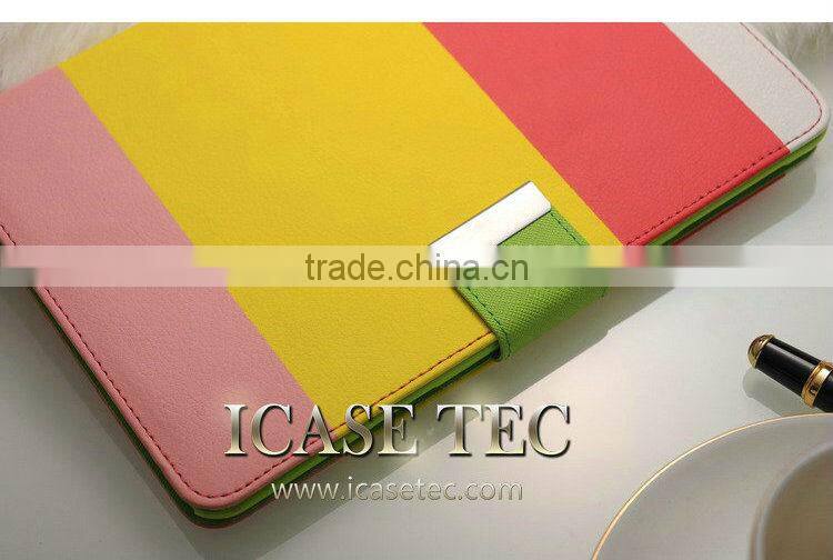 2015 Wholesale Case of China Pretty design wholesale elegant wallet stand case for apple ipad mini with string