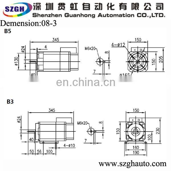 made in China High Torque Low rpm Ac Electric spindle Motor 1.5 kw Three Phase Motor