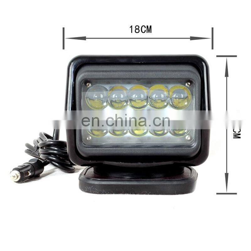 LED524B wireless remote control lignt 7 inch search led light lamp Convex lens and round lens 360 around 120 Up 120 down LANTSUN