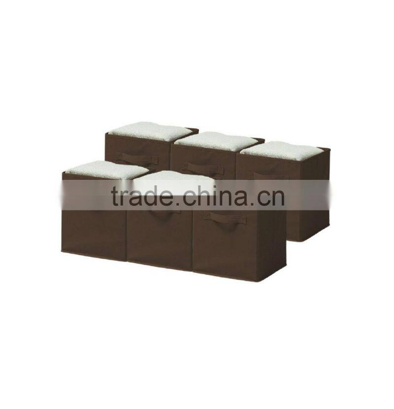 Household Non-woven Foldable Storage Cube Basket Bin set of 6