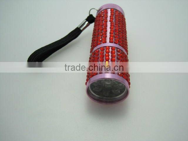 Cheapest promotion 9 led aluminum body flashlight in Ningbo