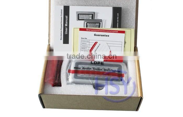 Access control digital door lock waterproof standalone keypad rfid reader with blacklight