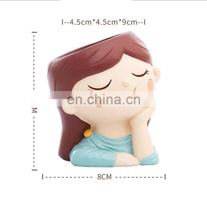 Resin Flower Pots & Planters Home Decor Vase Cartoon Character Succulent Flower Pot