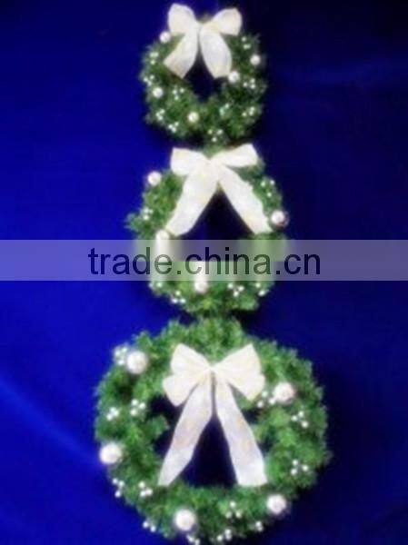 2015 New Design 120cm Artificial Christmas Gift Xmas Wreath WITH Three Sets