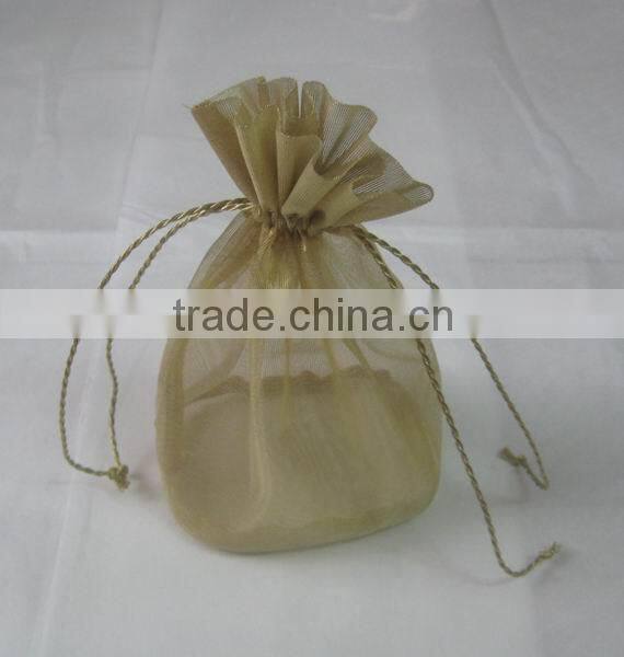 white wine bottle organdy drawstring printed ribbon bag for packing red wine