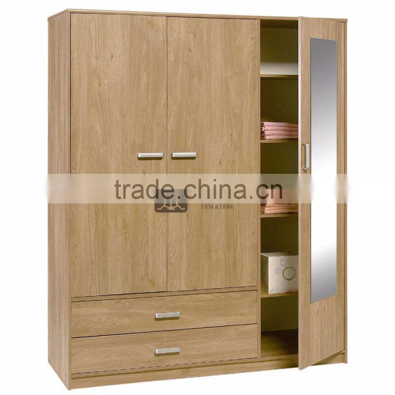 WD-046 Bedroom Wooden Wardrobe Design Pictures