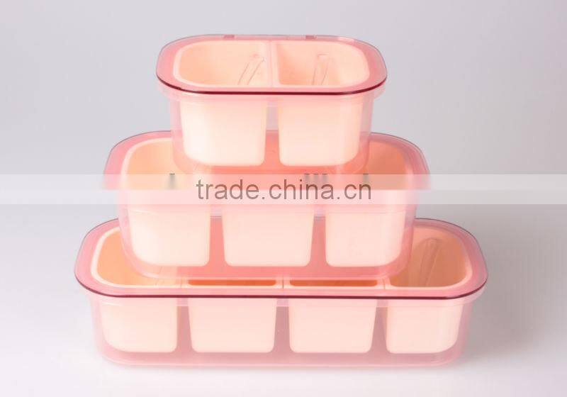 PP condiment dispenser, 2 cell plastic cruet