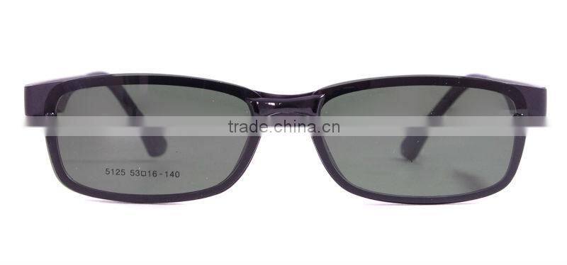 Full Rim Magnetic Optical Frames With Clip On Polarized Sunglasses For Men From China