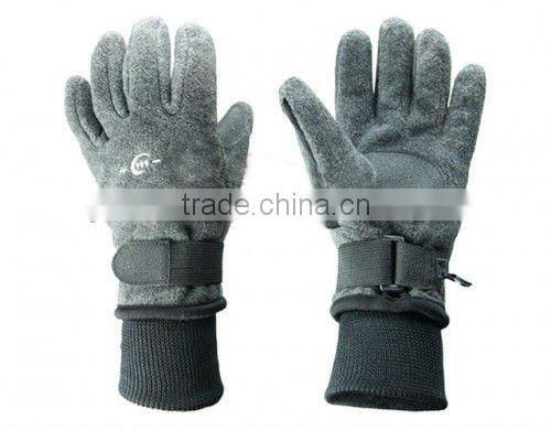glove of polar fleece fabric/one side anti-pilling/use for scarft and glove