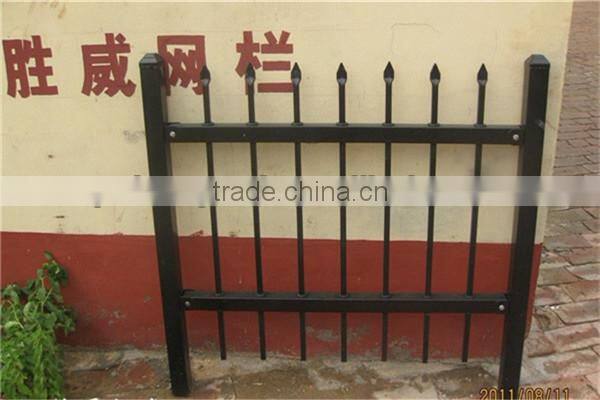 Colored powder coated wrought iron metal fence
