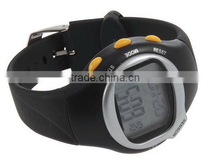 Water resistant finger sensor heart rate watch pulse digital slap wrist watch