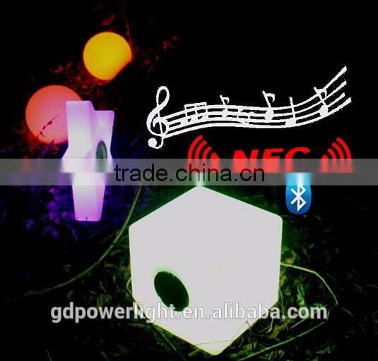 LED cube with bluetooth speaker stereo and remote control 4343B5