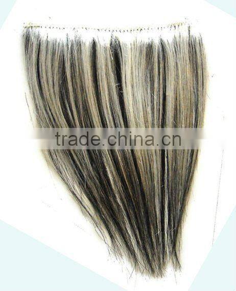 White And Black Mixed Color Clip-In BangsFringes Wholesale Price