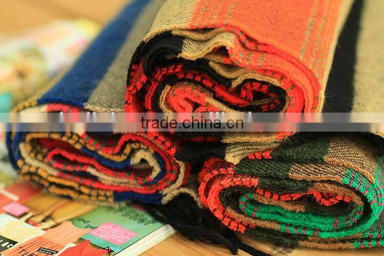 Winter Best Selling Plaid Acrylic Ladies Shawl