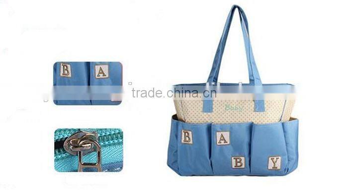 Wholesale tote one shoulder mommy baby bag diaper bag