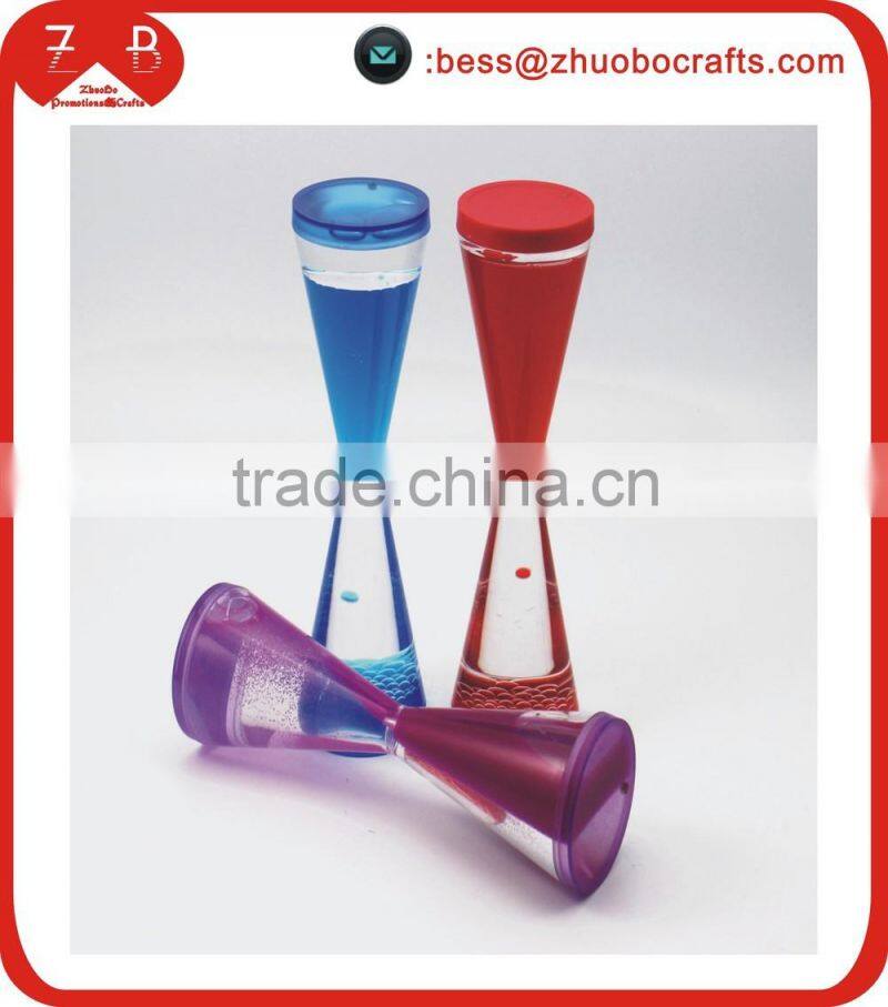 Dynamic oil liquid hourglass