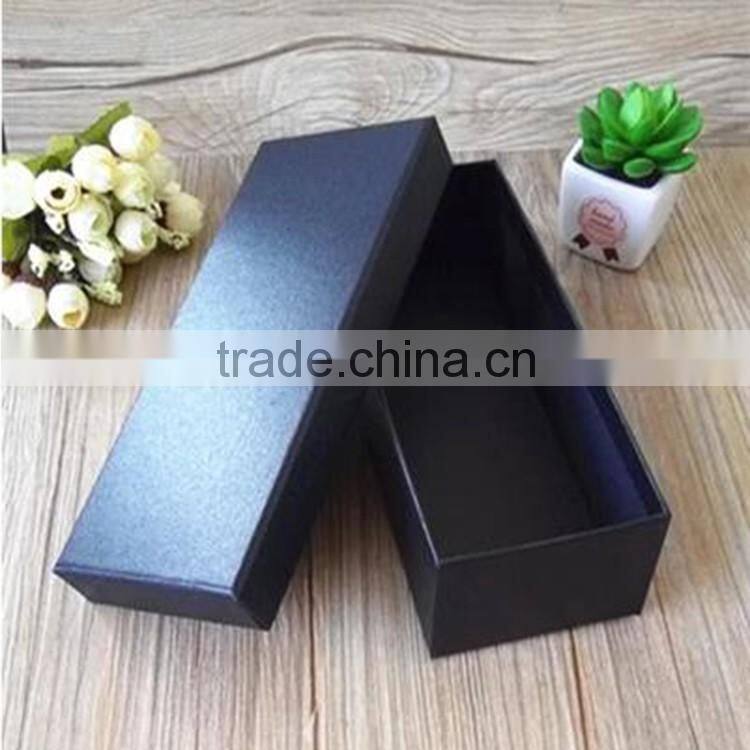 Large Eco-Friendly Printed cheapest black paper gift box with sliver logo