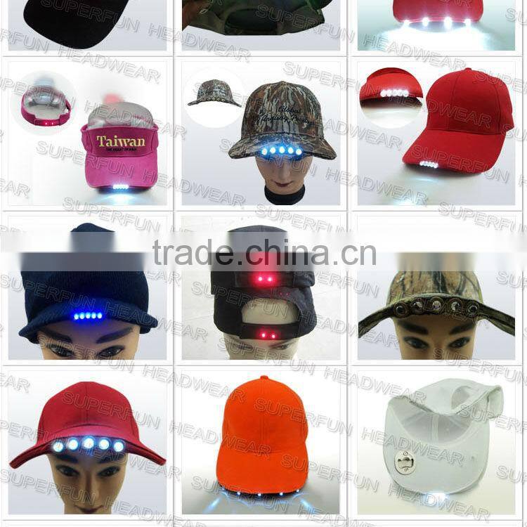 factory supply highest quality camouflage LED light caps