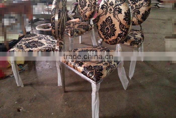 modern European style stainless steel dinning chair bar chair for wedding/hotel