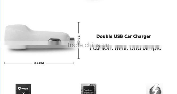 Colorful Car charger usb 5v dual port usb car charger for Samsung galaxy s5 / power bank / tablet pc 110V-240V usb adapter