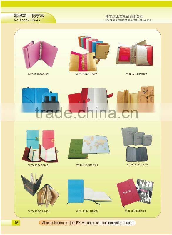 Wholesale High Quality Multifunction Business Custom Leather Trifold Power Bank Notebook