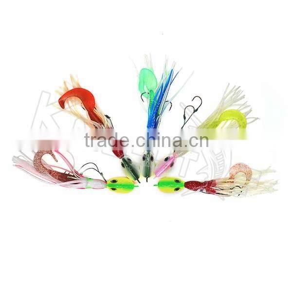 Chentilly CHLP27 OEM ODM packing lead head jigs with soft plastic skirts body fishing lure