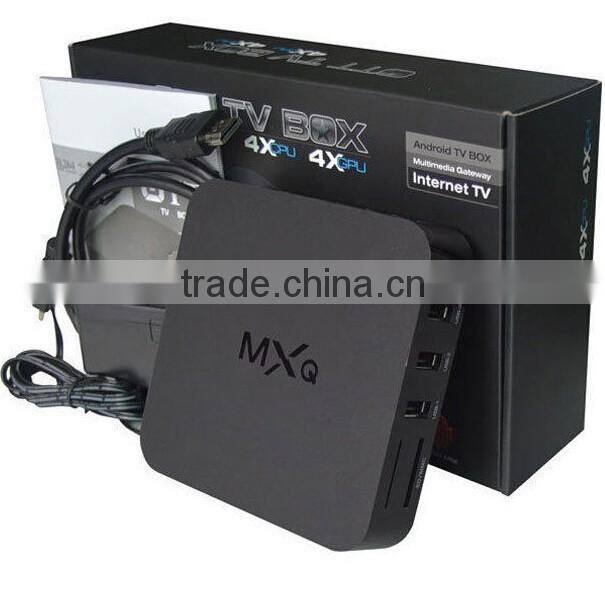 MXQ Amlogic S805 XBMC Media Player Quad Core Android 4.4 Smart TV BOX H.265 1080p 1G 8G Media Android Box