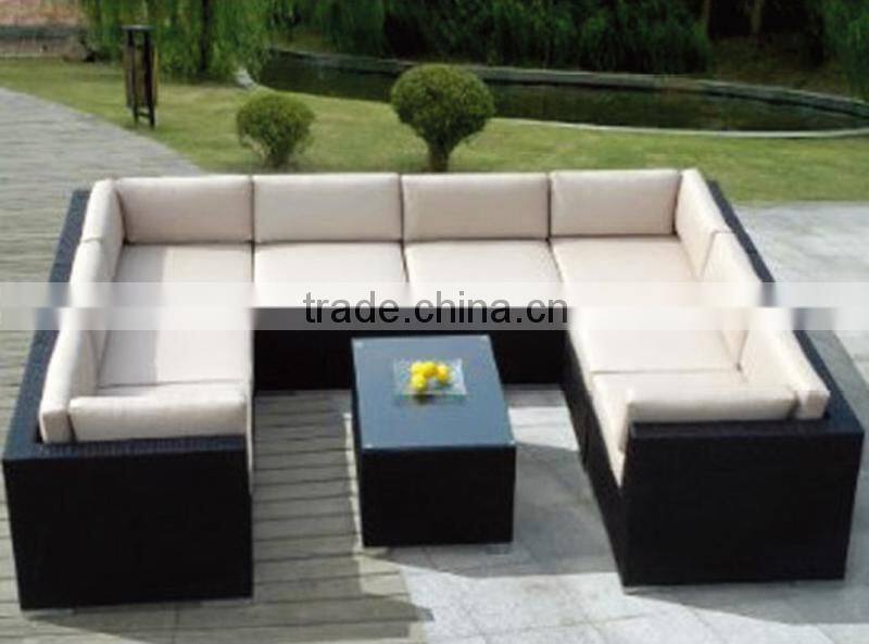 outdoor pe rattan wicker sectional sofa furniture