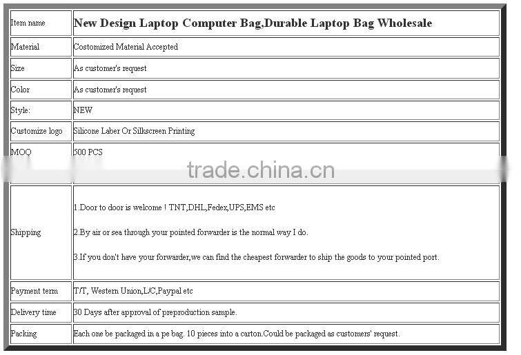 Customized design laptop handbag bag messenger shoulder business laptop bag wholesale price