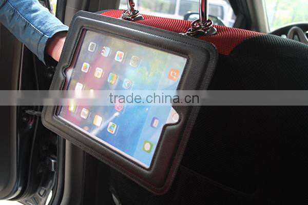 Personalised leather cases for ipad mini, car headrest case for ipad mini