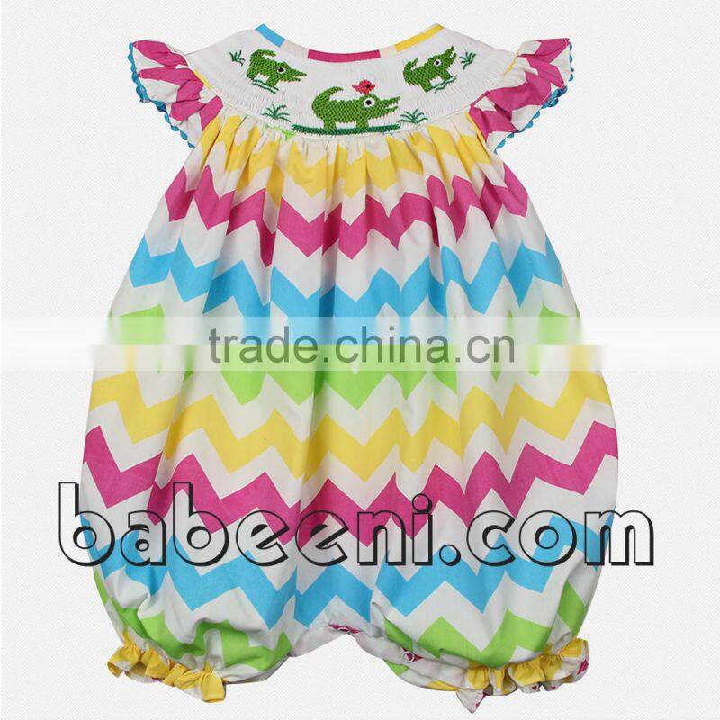 Adorable seashell hand smocked girl bubble