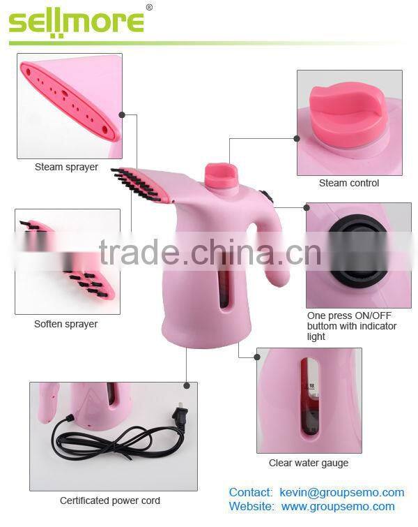 Portable travel handheld electric garment steamer