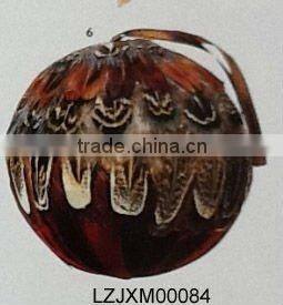 Christmas pheasant feather balls LZXMS00032