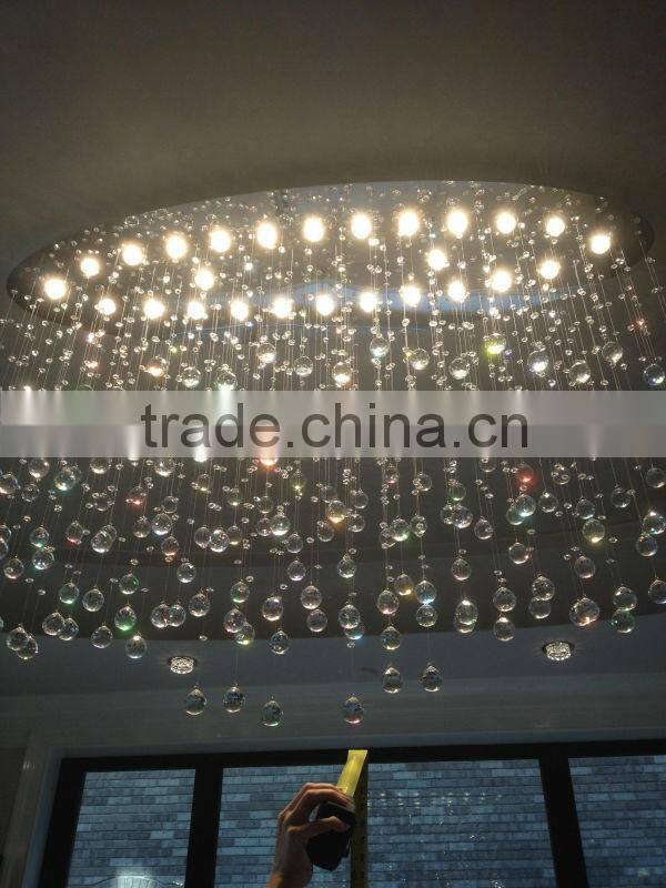 Modern Galaxiy Crystal Chandelier Circles pendant ring light ST9005