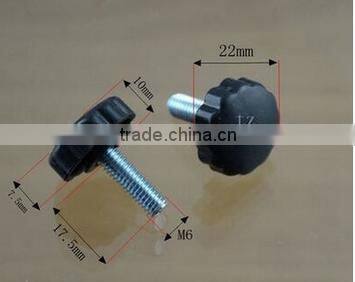 Hand twist screws, bolt star handle, wood quincunx plastic, rubber head fixed adjustment